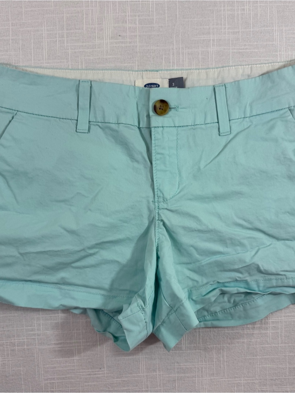 Old Navy Mint High-Waist Cotton Shorts